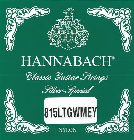 Hannabach Strängar för klassisk gitarr Serie 815 Low tension Silver special - låg spänning (815LTGWMEY)