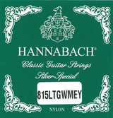 Hannabach Strängar för klassisk gitarr Serie 815 Low tension Silver special - låg spänning (815LTGWMEY)