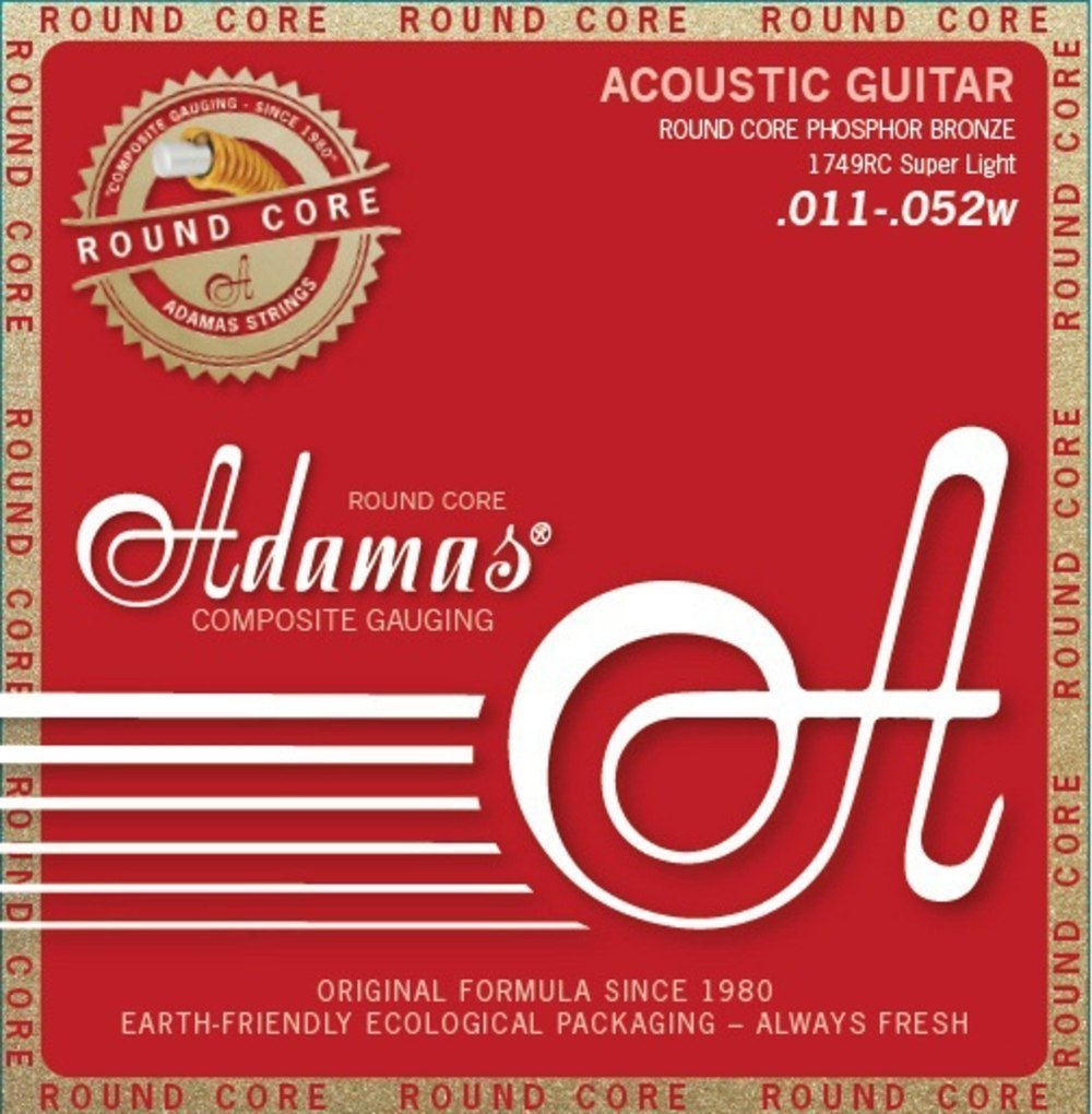 Adamas Round Core 1749RC gitarrsträngar, Super Light .011-.052