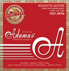 Adamas Strängar för akustiska Gitarrer Historic Reissue Phosphor Bronze Round Core - 12-str. Light .010-.047 (1616RC)