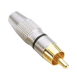 RCA Phono Plug Aluminium Guld kontakter