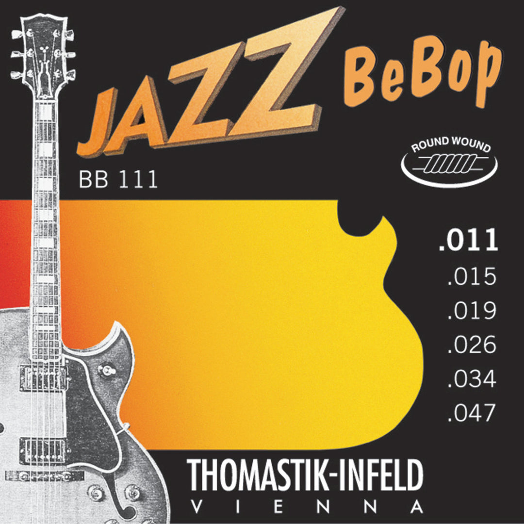 Thomastik-Infeld strängar för elgitarr Jazz BeBob-serien nickelrundlindade – set 011rw (BB111)