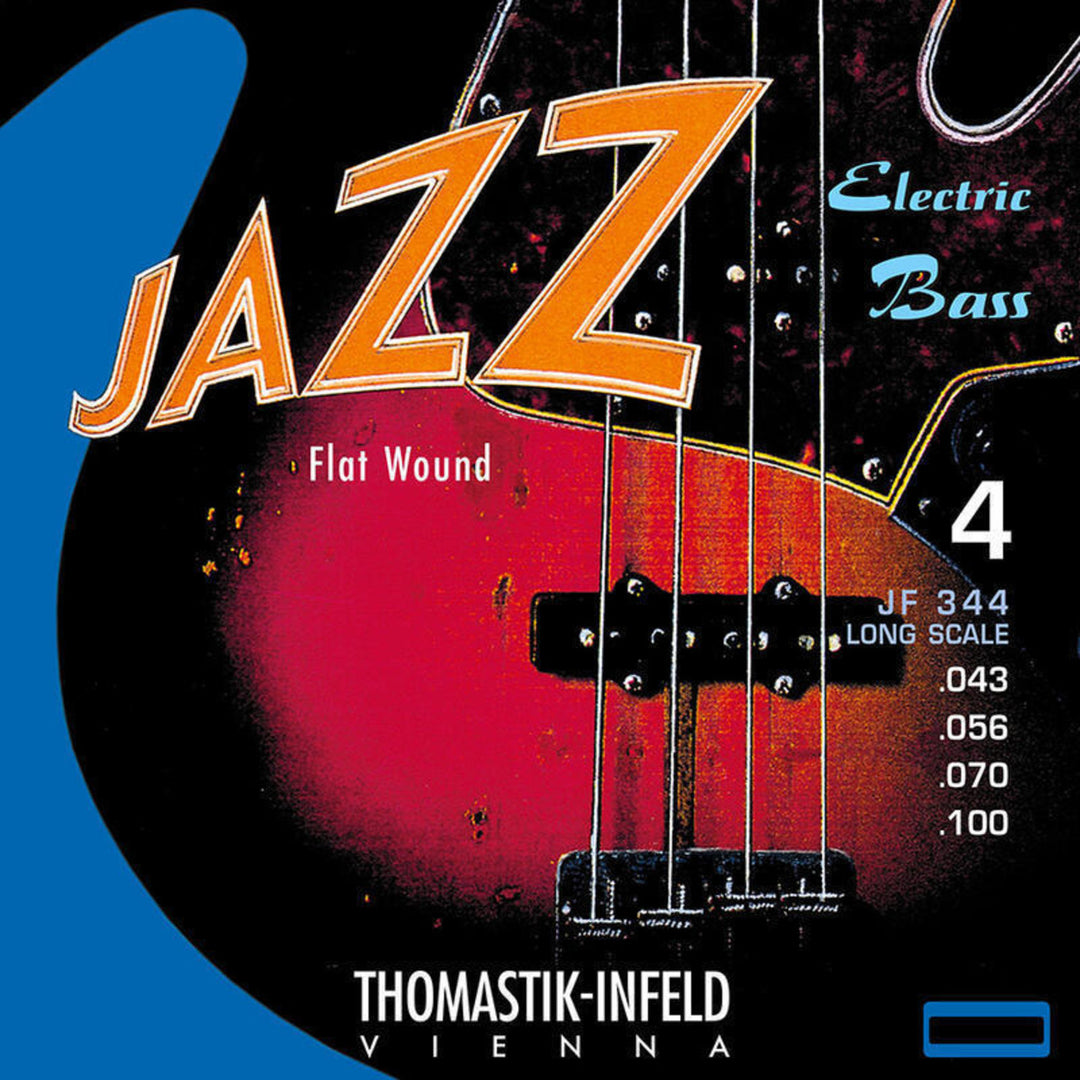 Thomastik-Infeld E-Bass-strängar Jazz Bass Flat wound - set 4-strängars lång (JF344)