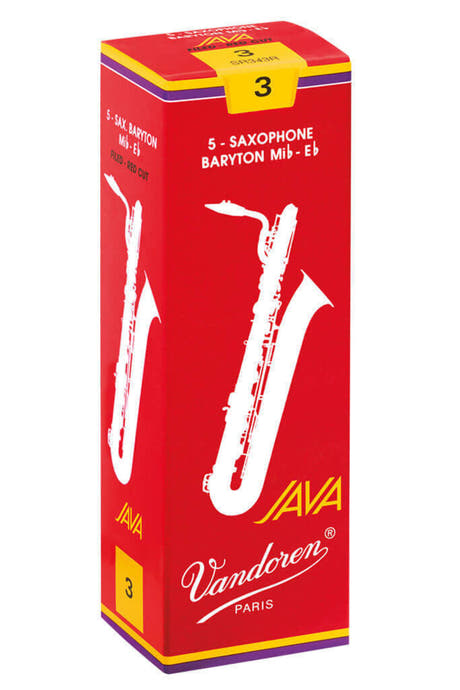 Vandoren Reeds Baritone Saxophone Java Filed Red - 3 1/2