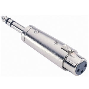 Adapter Audio Connector 6,3 mm Jack Stereo Hane till XLR Hona