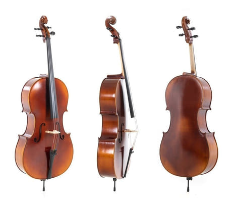 GEWA Allegro cello 3/4, uppsatt med väska