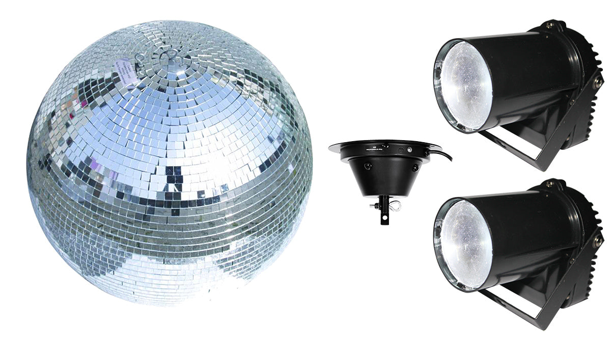 Discobollset med LED-spot (40 cm)