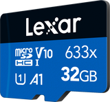 Lexar 633X microSDHC/SDXC Micro SD-kort (32 GB)