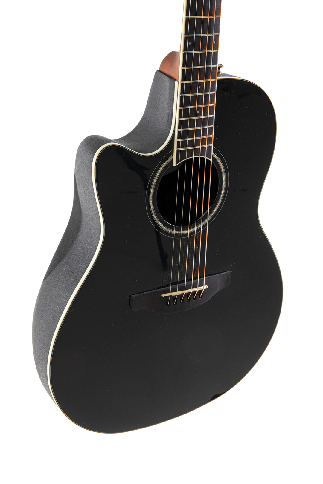 Ovation E-akustisk Gitarrer Celebrity CS Standard Mid Cutaway - Svart (CS24L-5G-G)
