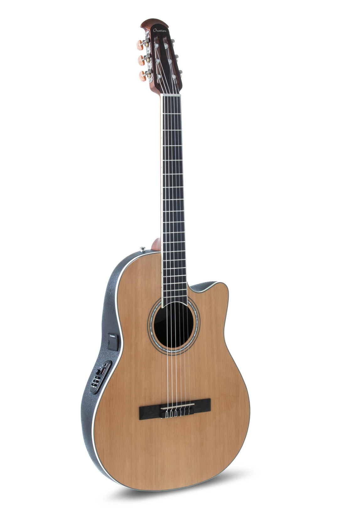 Ovation E-akustisk klassisk gitarr Celebrity CS Standard Mid Cutaway - Natural (CS24C-4-G)