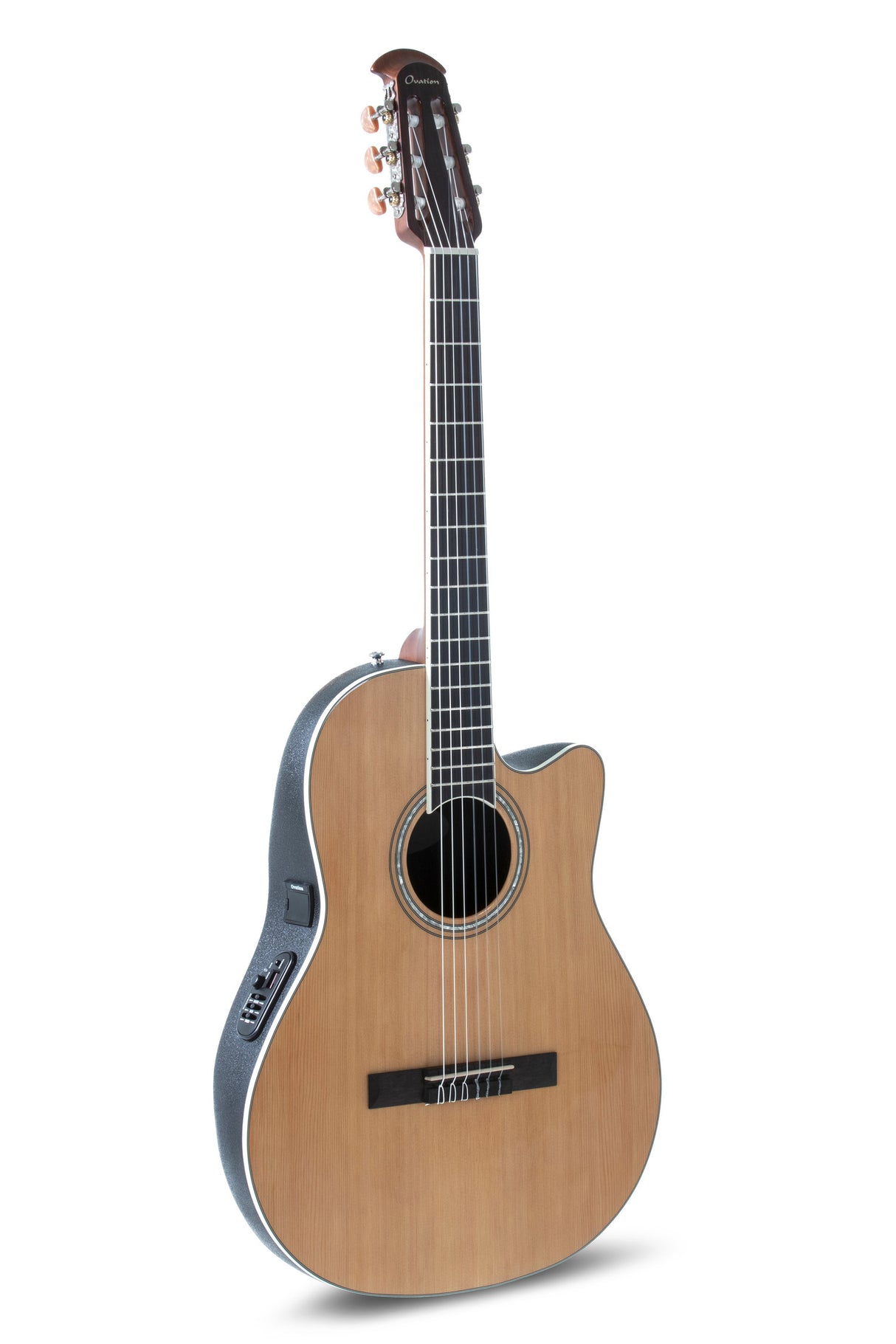 Ovation E-akustisk klassisk gitarr Celebrity CS Standard Mid Cutaway - Natural (CS24C-4-G)