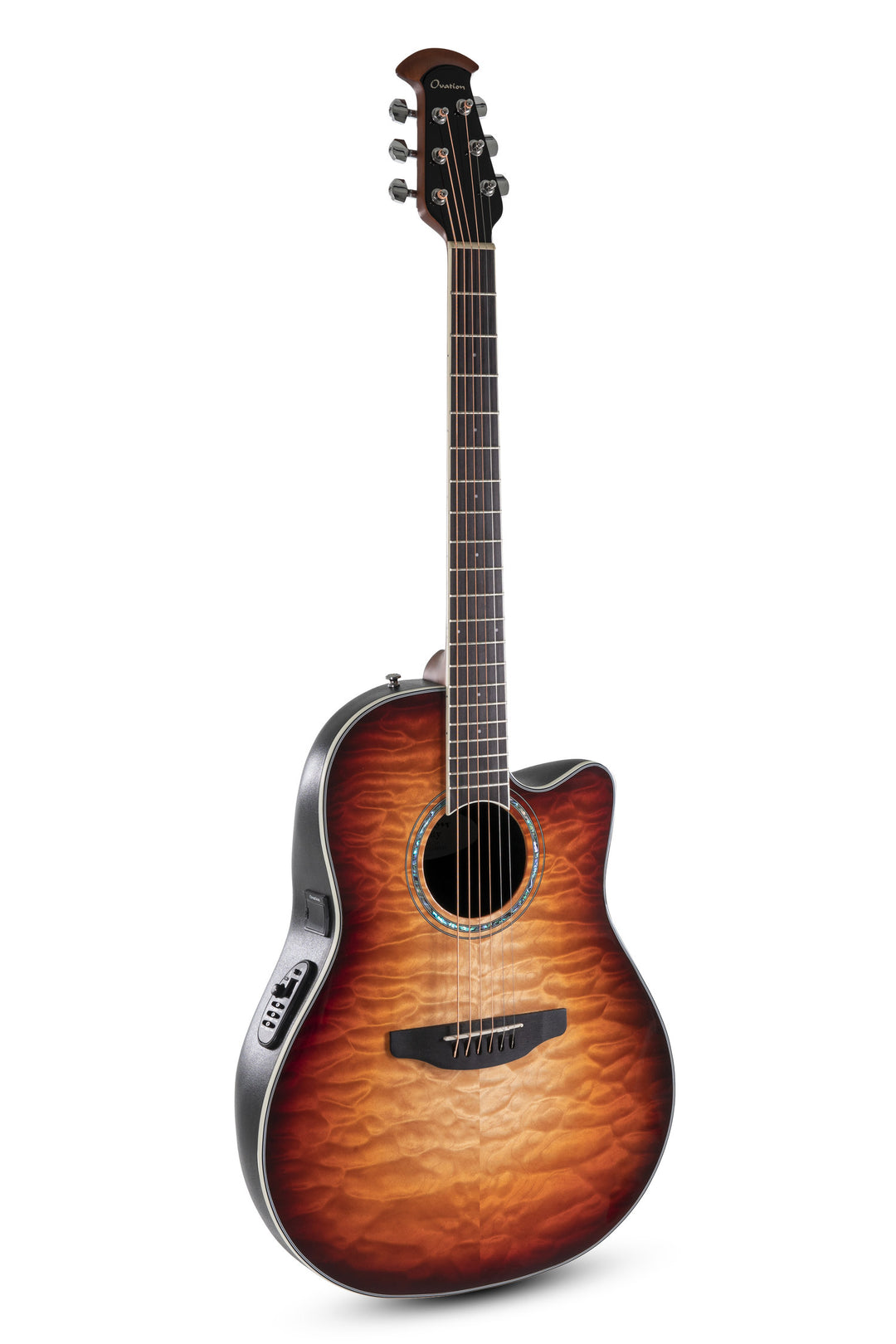 Ovation E-akustisk Gitarrer Celebrity Standard Plus Mid Cutaway - Cognac burst, blank (CS24X-7C-G)