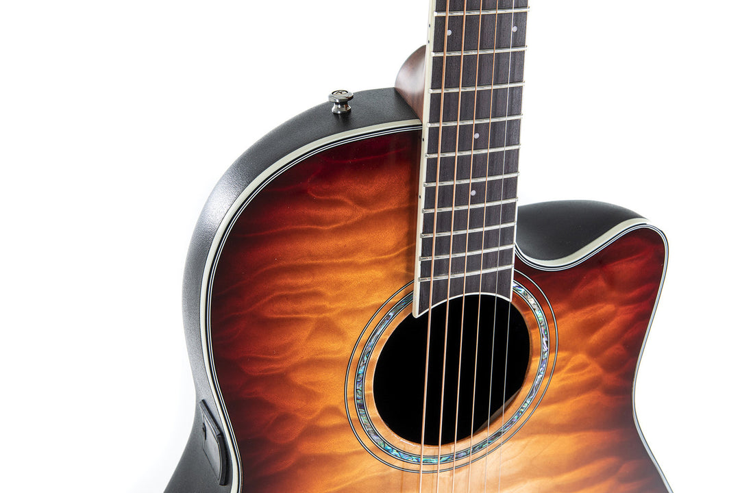 Ovation E-akustisk Gitarrer Celebrity Standard Plus Mid Cutaway - Cognac burst, blank (CS24X-7C-G)