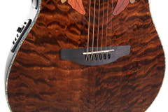 Ovation elakustisk Gitarrer Celebrity Elite Plus Mid Cutaway - Mörkt tigeröga (CE44P-TGE-G)