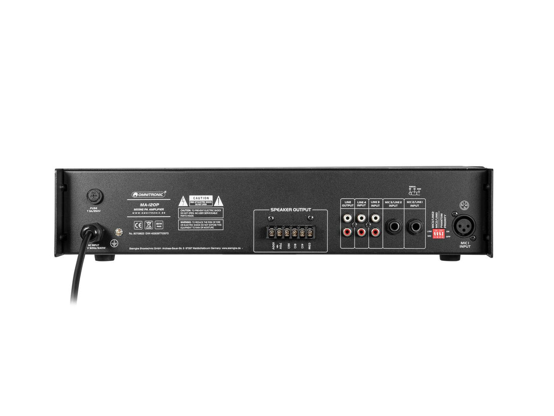 OMNITRONIC MA-120P PA-mixningsförstärkare