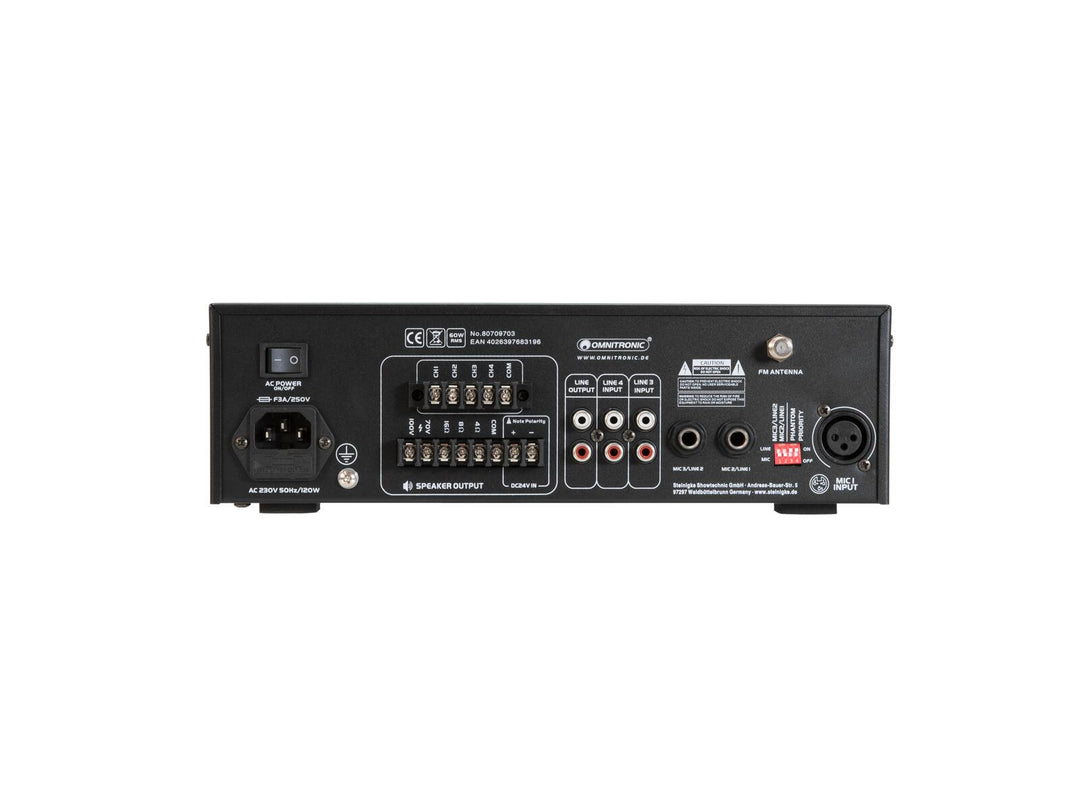 OMNITRONIC CPZ-60P PA-mixförstärkare