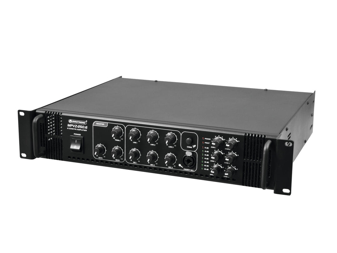 OMNITRONIC MPVZ-250.6 PA-mixningsförstärkare