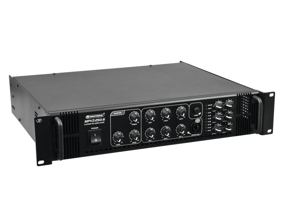 OMNITRONIC MPVZ-250.6 PA-mixningsförstärkare
