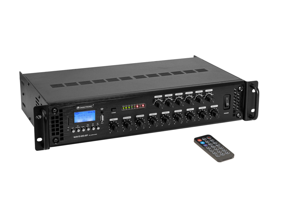 OMNITRONIC MAVZ-120.6P PA-mixningsförstärkare