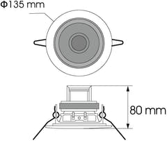 OMNITRONIC CS-4S takhögtalare svart