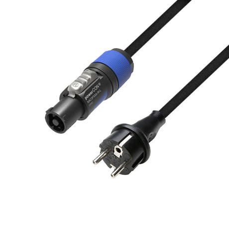 Adam Hall Cables 5 STAR PCON 0150 - Strømkabel | Neutrik powerCON® til CEE 7/7 med Titanex®-ledning | 1,5 m