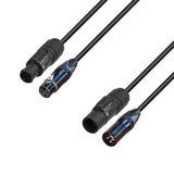 Adam Hall Cables 5 STAR H TCON D 0500 - hybridkabel | Ström & DMX | Neutrik® XLR 3-polig x TRUE1® | 5 m