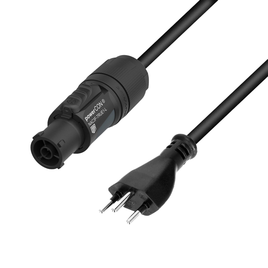 Adam Hall Cables 5 STAR TCON 0150 CH - Strömkabel | Neutrik TRUE1® x SEV M12 | 1,5 m