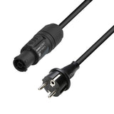 Adam Hall Cables 5 STAR TCON 0300 - Strömkabel | Neutrik TRUE1® x CEE 7/7 med Titanex®-ledning | 3 m