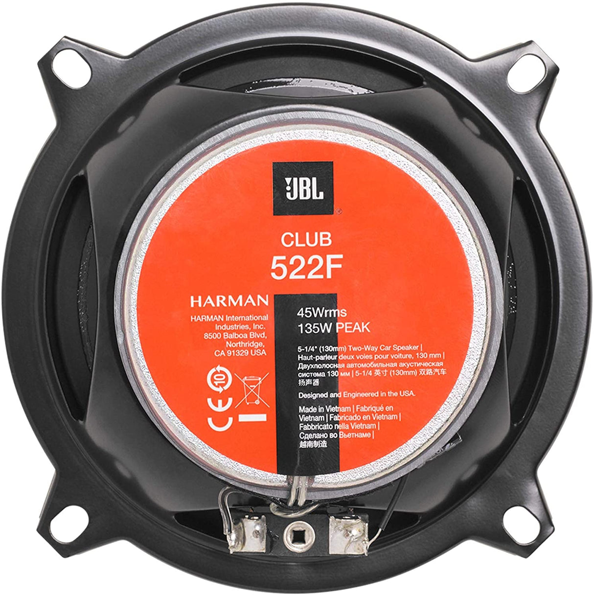 JBL CLUB 522F bilhögtalarset (13 cm, 5,25")