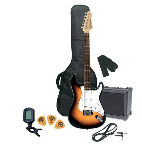 VGS RC-100 Guitar Pack, elgitarr med förstärkare, 3-Tone Sunburst