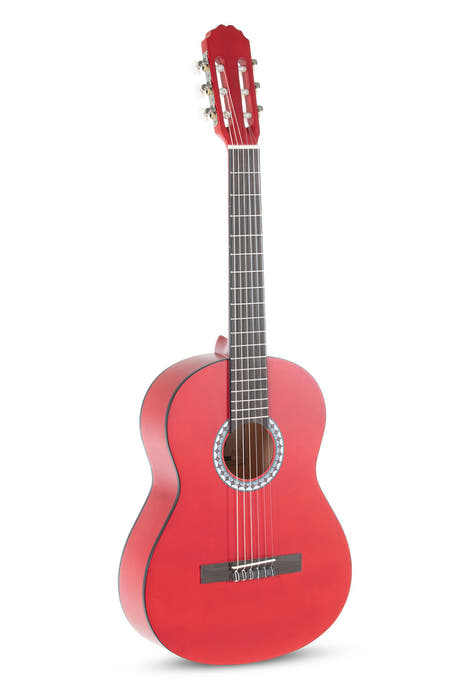 VGS Basic klassisk gitarr 3/4, transparent röd