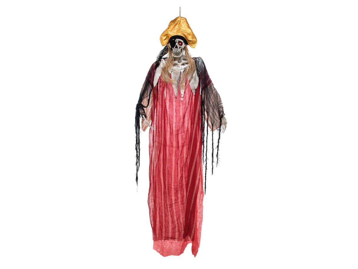 Halloween skelett pirat, 170 cm