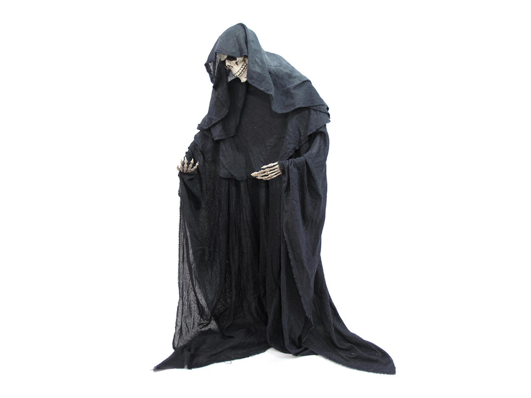 Halloween-figur formbart skelet, sort, 160 cm