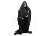 Halloween-figur formbart skelet, sort, 160 cm
