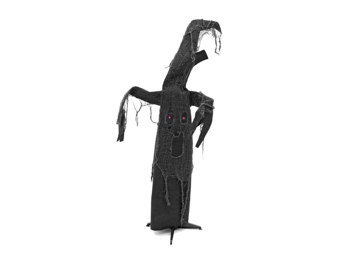 Halloween sort spøgelsestræ, animeret, 110 cm