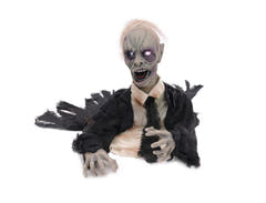 Halloween zombie, animeret, 43 cm