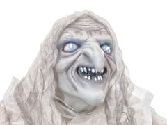 Halloween-häxa, vit, animerad, 170 cm