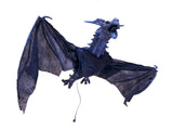 Halloween flyvende drage, animeret, blå, 125 cm