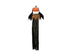 Halloween-figur græskarhoved, hængende, animeret, 115 cm