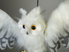 Halloween sneugle, animeret, 75 cm vingefang