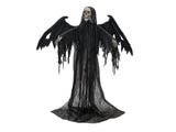 Halloween sort engel, animeret, 175 cm