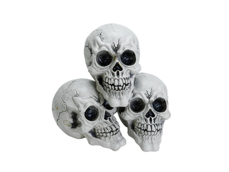 Halloween-kranier i sort og hvid, 3 stk.