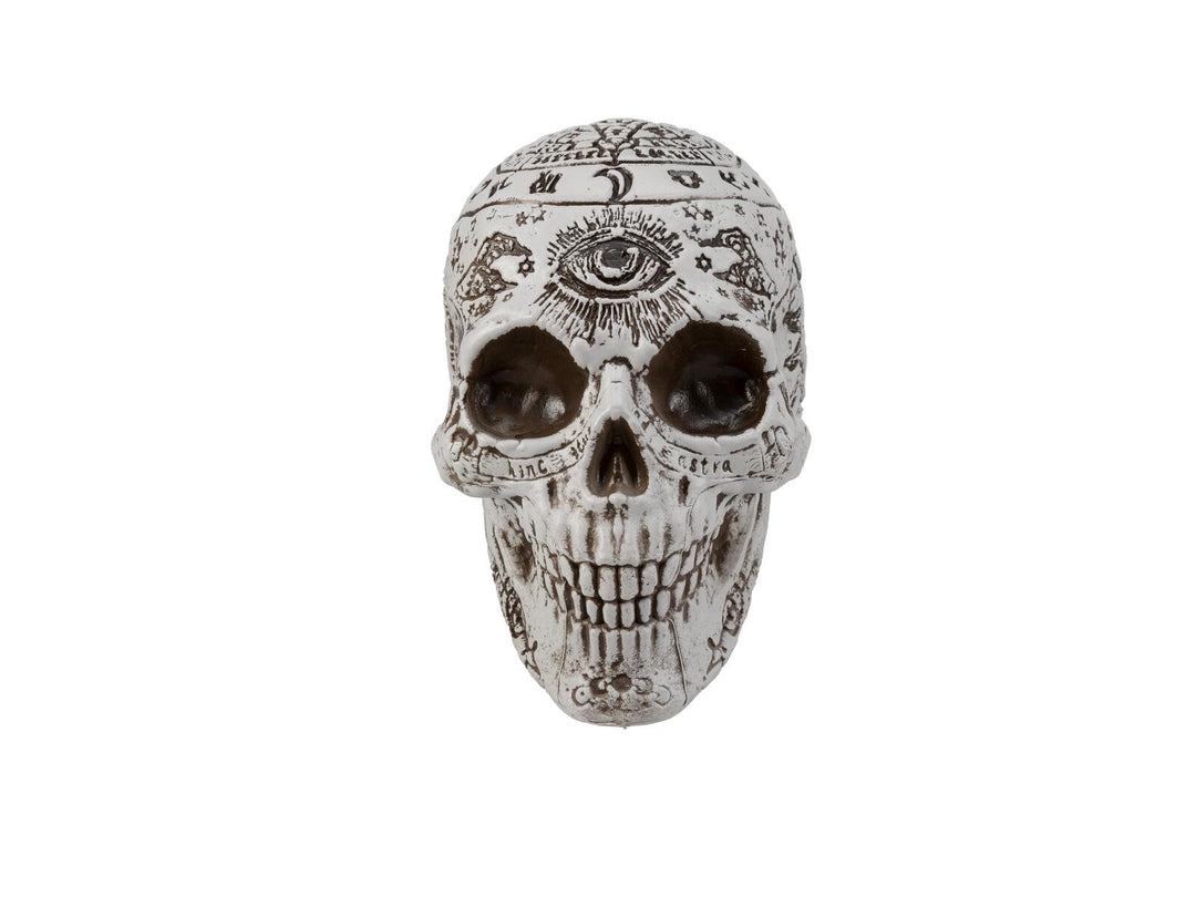 Halloween-kranie med mystiske tegn, 18 cm