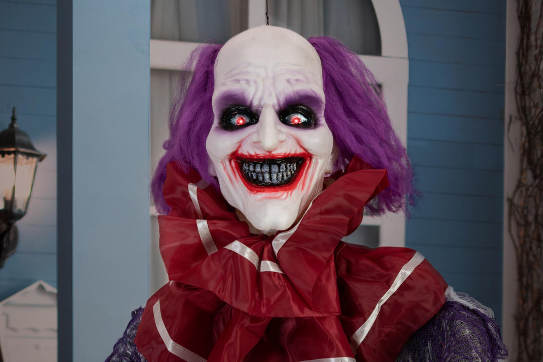 Halloween-figur klovnen Robby, animeret, 120 cm