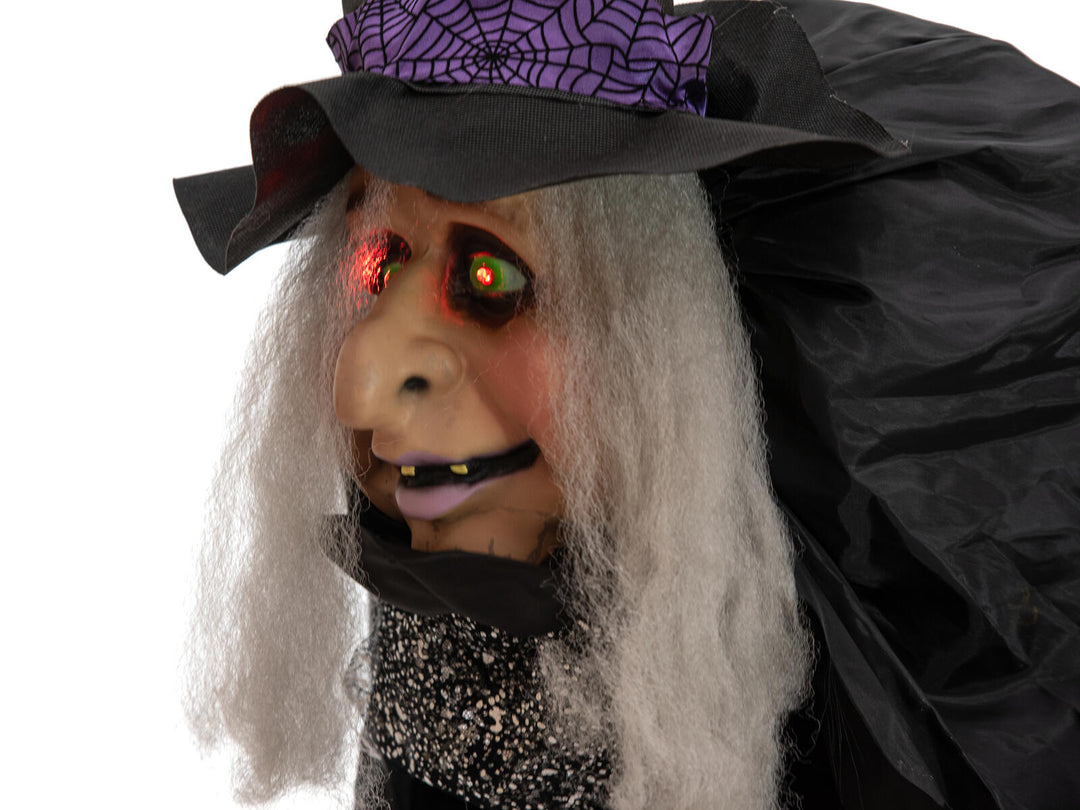 Halloween-figur häxan Marie, animerad, 180 cm