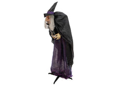 Halloween-figur häxan Marie, animerad, 180 cm