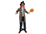 Halloween-figur klovnen Hatty, animeret, 185 cm