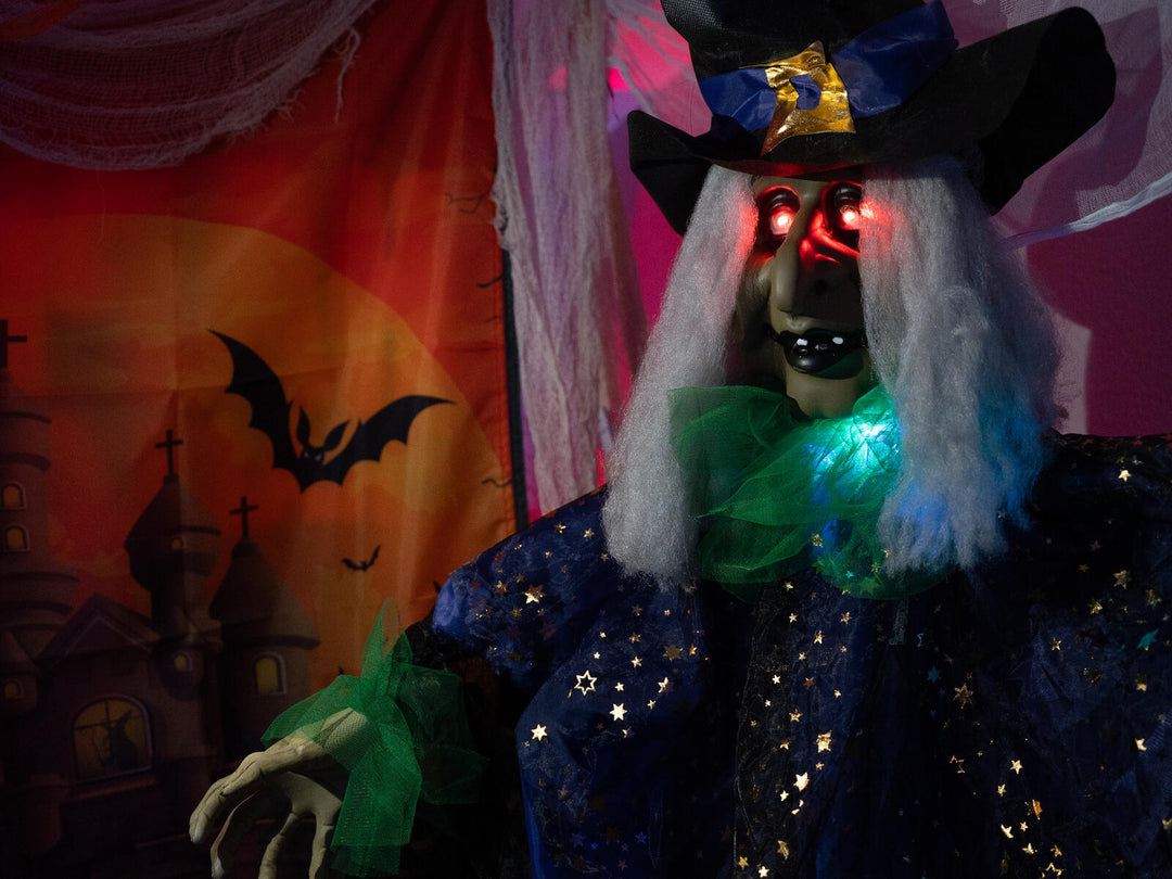 Halloween-figur heksen Lisbeth, 200 cm