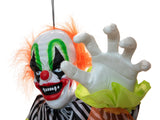 Halloween-figur klovnen Curby, animeret, 155 cm