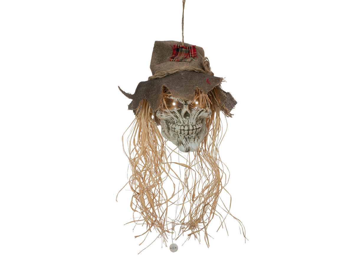 Halloween fugleskræmsel med kranie, 70 cm